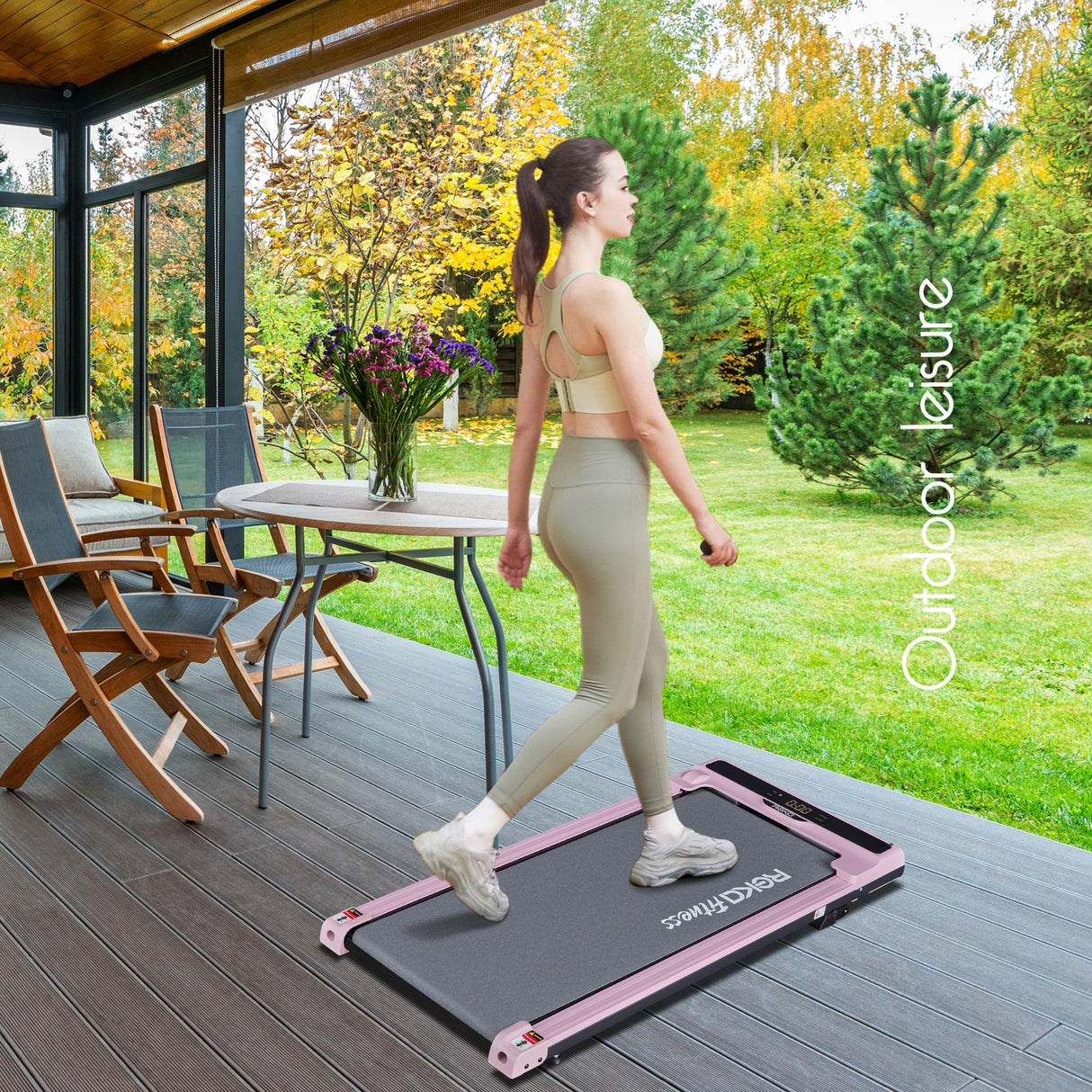 REKA Fitness Pink Treadmill - 2.25HP, Up to 6km/h Speed