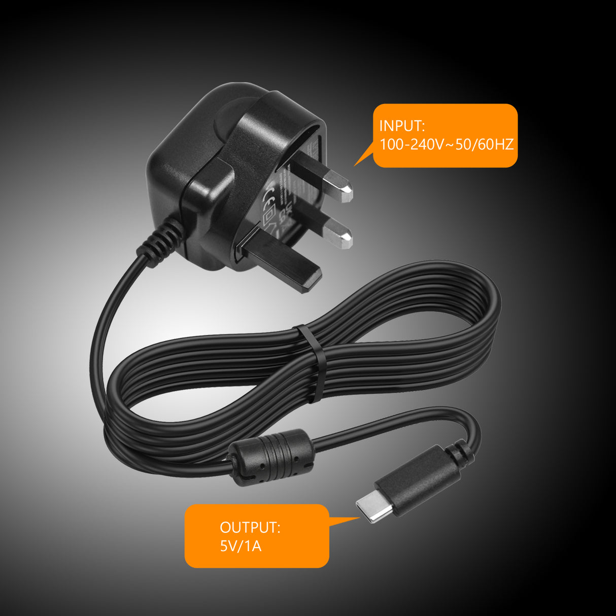 AC to Type-C 5V/1A Mains adaptor
