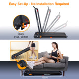 REKA Fitness 2-in-1 Treadmill, 0-12km Speed