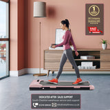 REKA Fitness Pink Walking Pad Treadmill, 0-6km Speed