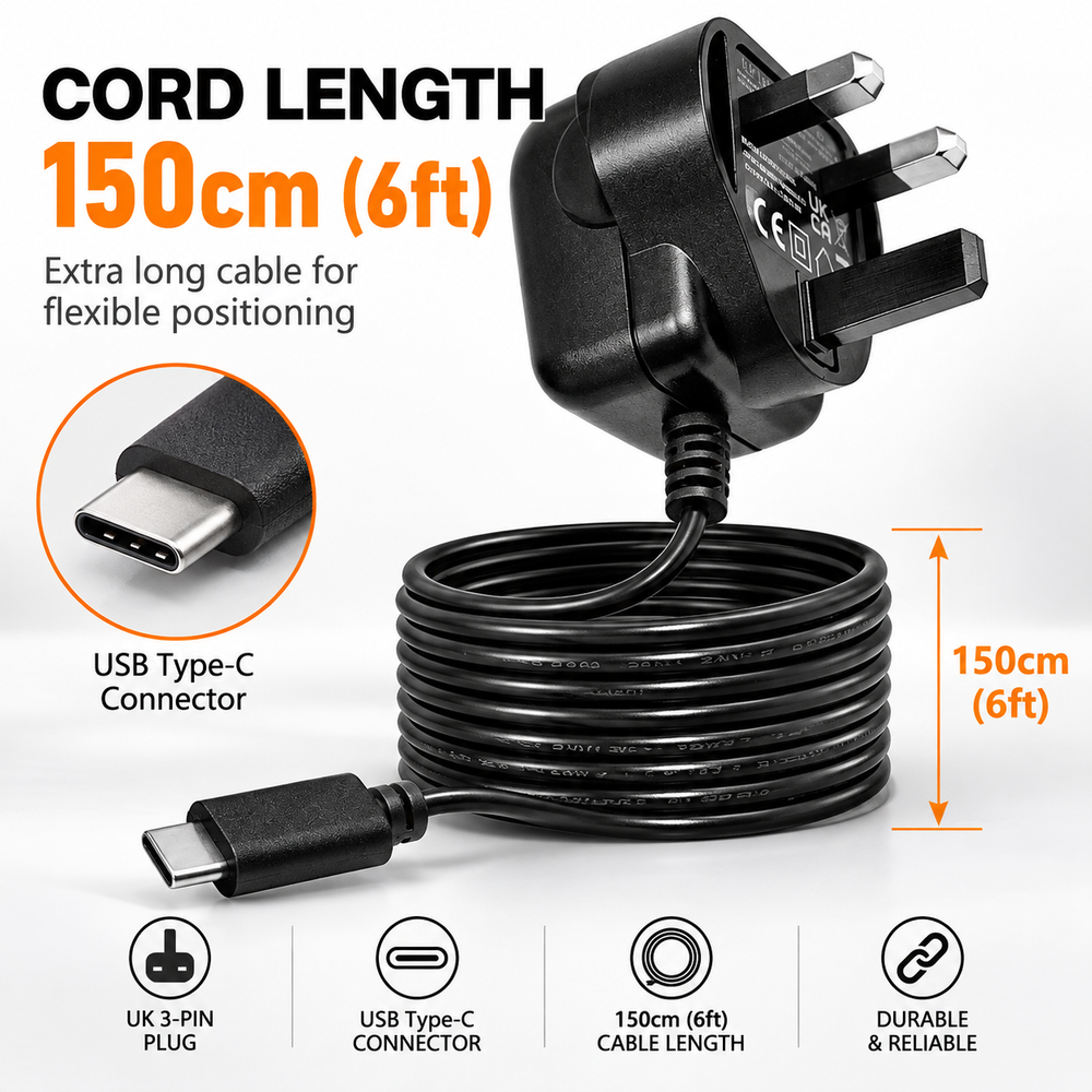 AC to Type-C 5V/1A Mains adaptor