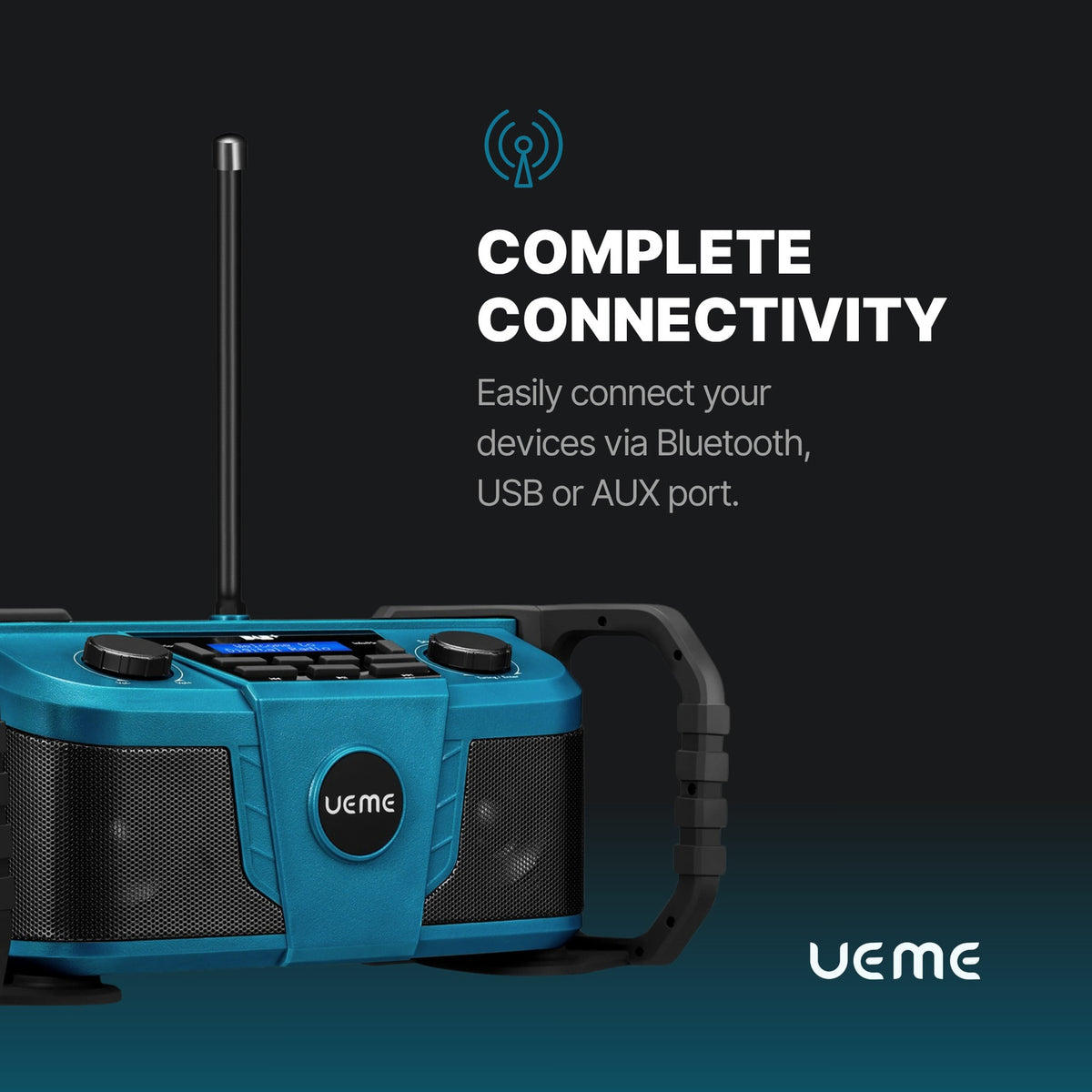 UEME 5W DAB/DAB+ FM Cordless Site Radio