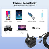 5V/1A USB Mains Charger Plug with Optional Charging Cable